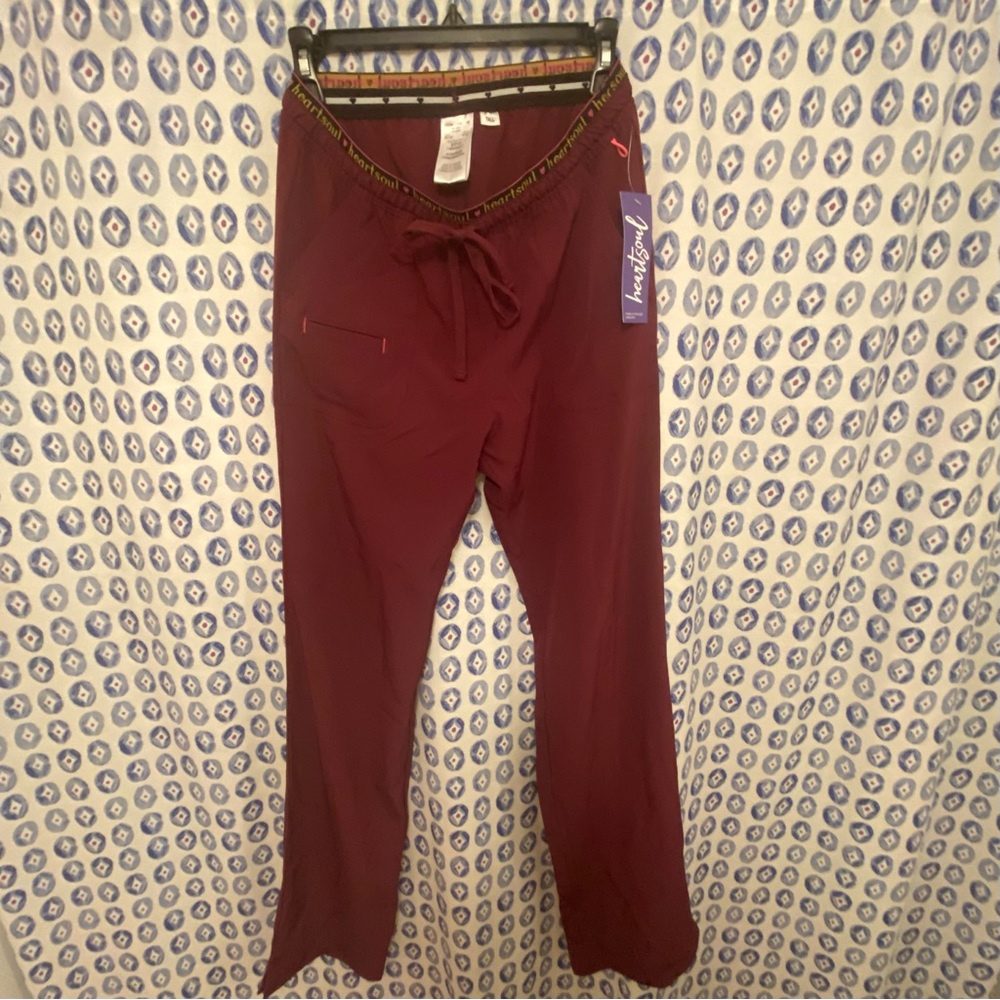 Heartsoul contemporary flare leg scrub pant